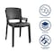 Cosco Outdoor/Indoor Stacking Resin Chair with Square Back and Arms, Navy, 2PK 87532DBL2E - alternate 9